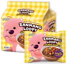 Danie Zanmang Loopy makaron w sosie z czarnej fasoli 4x110G Paldo
