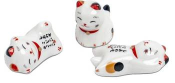 Podstawka pod pałeczki Kot Szczęścia - 1 szt - Maneki Neko 5cm