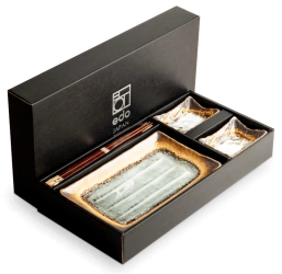 Zestaw do sushi żółto-brązowy, 6 elementów Edo Japan