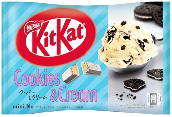 KitKat Mini Cookie & Cream ciasteczka z kremem, torebka 10 sztuk 116G Nestlé