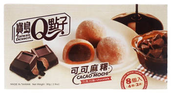 Ryżowe ciasteczka Mochi czekoladowe 80g Taiwan Dessert Q