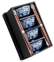 Komplet miseczek do dań i deserów kotki - 8 elementów - Edo Japan