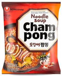 Zupa makaronowa Champong Ramyun z owocami morza, ostra 124g Nongshim