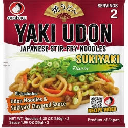 Danie instant makaron Stir-Fry Udon Sukiyaki dwie porcje (2x180g) 360g Otafuku