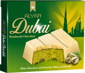 Czekolada biała Dubaj pistachio kunafa 100G Alyan