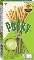 Pocky Matcha Green Tea, paluszki zbożowe z zieloną herbatą 33g Glico