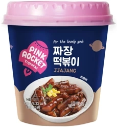 JjajangTopokki, kluski ryżowe w sosie z fasoli 120G Pink Rocket