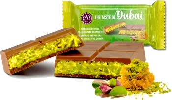 Czekolada Dubaj pistachio kunafa 90G Elit