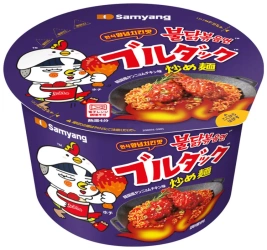 Ramyun Buldak o smaku ostrego kurczaka Yangnyeom, duża micha 115G Samyang Japan