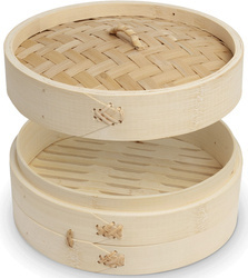 Parowar bambusowy okrągły, jednopiętrowy 20 cm