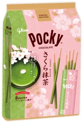 Paluszki Pocky Sakura Matcha o smaku zielonej herbaty 102g Glico