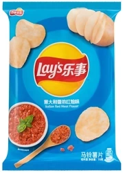 Chipsy Italian Red Meat Flavor o smaku włoskiej potrawki z mięsem 70g Lays