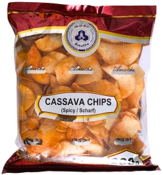 Chipsy Cassava, przekąska z manioku pikantna 200G Amutha