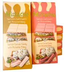2 x Angel Hair Chocolate, zestaw czekolad z anielskim włosiem i pistacjami biała i różowa 80g Mistachio