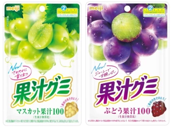 Zestaw żelek o smaku białych i ciemnych winogron Fruit Juice Gummy 2x51G Meiji