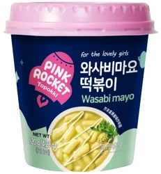 Wasabi mayo Topokki, kluski ryżowe w sosie wasabi z majonezem 120G Pink Rocket