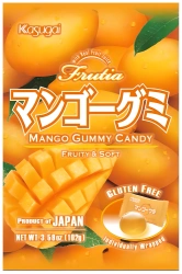 Żelki owocowe Frutia Mango Gummy - mango 102g Kasugai