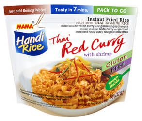 Danie błyskawiczne ryż smażony czerwone curry z krewetkami 80g MAMA