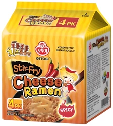 Danie makaron z serem Ramen Cheese Stir-Fry Spicy 4x130g Ottogi