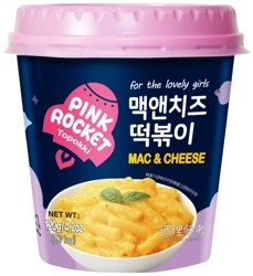 Garlic Mac & Cheese Topokki, kluski ryżowe w sosie serowym 120G Pink Rocket