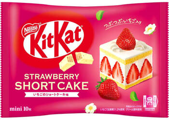 KitKat Mini Strawberry Short Cake, torebka 10 szt 116g Nestlé