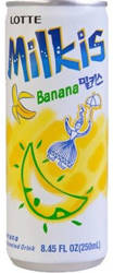 Milkis - mleczny napój gazowany o smaku bananowym z witaminami 250ml Lotte