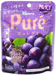 Puré Gummy Grape, żelki o smaku winogronowym 56G Kanro