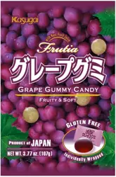 Żelki owocowe Frutia Grape Gummy - winogrono 107g Kasugai