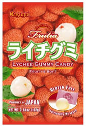 Żelki owocowe Frutia Lychee Gummy - liczi 102g Kasugai